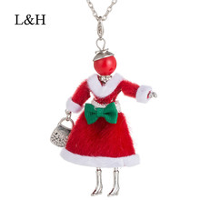 Новинка 2018, модное женское ожерелье с кулоном L & H, милое эффектное ожерелье из искусственной куклы для женщин, Рождественское украшение-чокер 2024 - купить недорого
