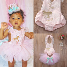 Newborn Infant Baby Girls Clothes Set Sleeveless Tops Bodysuits Tutu Skirt Outfits Set Clothing Baby Girl 2024 - buy cheap