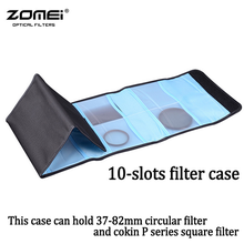 Чехол-бумажник ZOMEI для объектива камеры, 10 карманов, фильтр-сумка для 37 мм-82 мм UV CPL Cokin P Series, квадратный фильтр-чехол Zomei Origina 2024 - купить недорого
