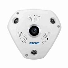 ESCAM-cámara de seguridad IP QP180 para el hogar, videocámara panorámica con WiFi, 1.3MP, HD, ojo de pez, Audio bidireccional, visión nocturna IR, 960P 2024 - compra barato