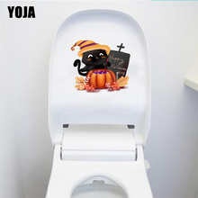 YOJA 21.8*19.6CM Interesting Cat Toilet Sticker Decal Kids BedRoom Home Animal Pattern Wall Decor T3-0411 2024 - buy cheap