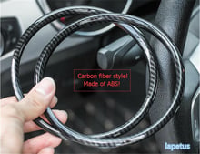 Lapetus Dashboard Outlet Decoration Ring Cover Trim 2 Pcs / Carbon Fiber Style Fit For Ford Mustang 2015 2016 2017 2018 2019 ABS 2024 - buy cheap