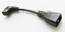 Короткий адаптер NCHTEK IEC 320 C20 «папа»-«мама» под прямым углом C19, кабель C19 под прямым углом 25 см, бесплатная доставка, 1 шт. 2024 - купить недорого