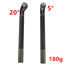 Canote de fibra de carbono para bicicleta, cano de assento de bicicleta 20 e 5 graus 27.2/30.8/31.6*400mm 2024 - compre barato