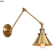 IWHD Loft Style Edison Retro Wall Lights Fixtures Bedroom Living Room Adjustable Swing Long Arm Wall  Lamp Sconce Vintage Lampen 2024 - buy cheap