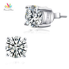 Peacock Star 2 Carat Clear Solid 925 Sterling Silver Stud Earrings Jewelry CFE8114 2024 - buy cheap