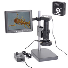 Full Set Microscope Camera 16MP HDMI USB Digital Industrial Camera with 180X Lens 60 LED Light 8" LCD Screen for PCB Soldering 2024 - buy cheap