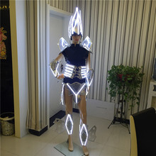 New Design LED Luminous Performance Costumes Outfit Led Light Illuminated Ballroom Dance Stage DJ Clothes Party Supplies 2024 - buy cheap