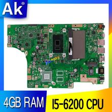 AK TP501UA Laptop motherboard I5-6200 CPU 4GB RAM For Asus TP501UA TP501U TP501UQ TP501UB Test mainboard TP501UA motherboard 2024 - buy cheap