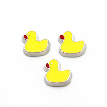 Newest 10pcs/lot duck floating charms Alloy charms living glass memory lockets diy Accessory jewelry 2024 - buy cheap