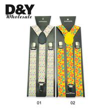 25mm wide Suspender Colorful Dot Rainbow Dot Black Yellow Colors suspenders Men Gentlemen Women Unisex Y-back Classic Braces 2024 - buy cheap