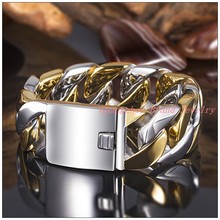 Pulsera de cadena cubana para hombre y niño, brazalete de acero inoxidable de 8,46 "(21,5) x 24mm, 170g, 316L, color dorado y plateado, alta calidad 2024 - compra barato