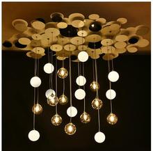 Nordic Style Living Room Bubble Pendant Light Glass metal lamp For Dining Room Coffee Shop Hotel Creative Hall Lamp led 2024 - buy cheap