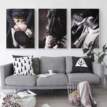 Carteles ecuestres modernos e impresiones, pintura de lienzo de Animal, imagen artística de pared minimalista nórdica para decoración de sala de estar 2024 - compra barato