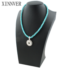 New Beads Snap Necklace 76cm For Women With Elegant Pendant Fit DIY 18MM Xinnver Snap Buttons Jewlery Wholesale ZG015 2024 - buy cheap