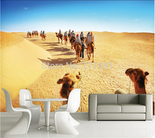 Mural personalizado para sala de estar, papel de pared 3D para restaurante, dormitorio, desierto, camel 2024 - compra barato