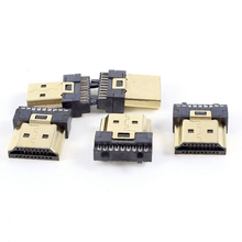 5 Pcs HDMI Male 19 Pins A Type Solder Plug Termination Repair Replace 2024 - compre barato