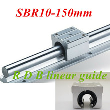 10 mm de diâmetro de 150 mm Linear SBR10 SBR10UU Linear suporte guia Rails para cnc peças 2024 - compre barato