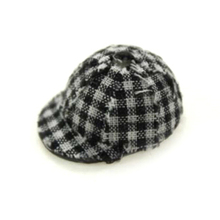 Scale 1:12 Miniature Plaid Cap Dollhouse Decoration Dolls Accessories 2024 - buy cheap