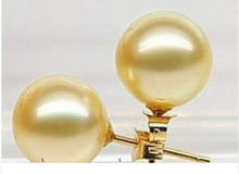 10mm Yellow South Sea Shell Pearl Earrings AAA>Lovely Fine Nobility Lady's Women's Earrings 2024 - buy cheap
