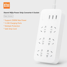 Original White Xiaomi Mijia Power Strip 6 Sockets With 3 5V 2.1A Fast Charging USB Ports Charging Power Strip For Home Daily Use 2024 - buy cheap