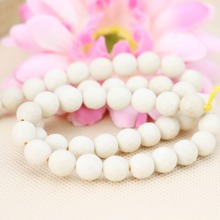 8mm White Turkey stone  beads Round DIY  Accessories Series 15" 2pc/lot Jewelry making design wholesale Girls Gifts 2024 - buy cheap