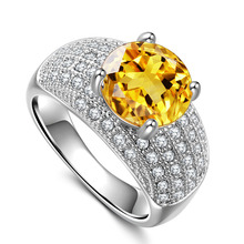 Женское Обручальное кольцо с цирконием, роскошное кольцо из стерлингового серебра S925 пробы с австрийскими фианитами AAA, лучший подарок, 2019 2024 - купить недорого