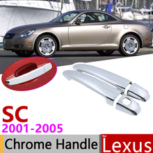 Cubierta de manija de puerta Exterior cromada para Lexus SC Z40 430 2001 ~ 2005, accesorios de coche, pegatinas, juego de molduras de 2 puertas 2002 2003 2004 2024 - compra barato