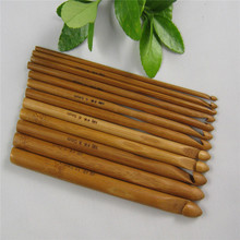 12PCS Bamboo Handle Crochet Hook Knitting Needle Weave Yarn Craft 3-10mm Sewing Tool Kit 2024 - buy cheap