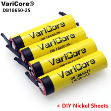 4pcs/lot VariCore 100% Original 18650 2500mAh Li-lon Rechargeable Battery 3.6V Power 20A discharge + DIY Nickel Sheets 2024 - buy cheap
