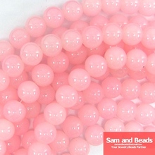 10mm Pink Round Glass Loose Beads for Jewelry Making Approx 80pcs Beads Per Strand Free Shipping 2024 - buy cheap