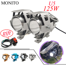 Farol auxiliar para motocicleta, luz de led, para honda pcx 125 150, kawasaki versys 650, klz1000, z400, 12v, u5 2024 - compre barato