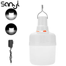 Sanyi lanterna portátil para barraca de acampamento, 14 peças com bateria integrada, adaptador de energia, 2 modos 2024 - compre barato