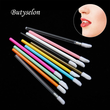 200Pcs/ Lot Mini Colorful Disposable MakeUp Lip Brush Lipstick Gloss Wands Applicator Perfect Make Up Tool 2024 - buy cheap