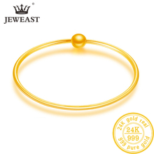 Zsfh 24k pulseira de ouro puro verdadeiro 999 bracelete de ouro maciço elegante romântico joia clássica da moda nova 2020 2024 - compre barato