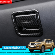 Decoración Para Interior de coche ABS, caja de almacenamiento para piloto, lentejuelas decorativas, accesorios para Nissan Terra 2018 2019 2024 - compra barato