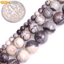4mm-10mm Round Natural Brown Porcelain Jaspers Beads for Jewelry Making Strand 15"  Necklace DIY Gem-inside 2024 - buy cheap