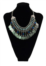 Цыганское богемное цветное ожерелье, ювелирное винтажное этническое ожерелье для женщин, модное ожерелье из смолы с бусинами и кисточками, ожерелье с цепочкой и воротником макси 2024 - купить недорого