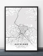 Póster con mapa de Nueva Zelanda, póster de iglesia de Navidad, queentown, Dell, Whangarei 2024 - compra barato