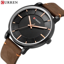 Simple Fashion Analog Quartz Mens Watches CURREN Casual Business Leather Wristwatch Male Clock Classic Men's Watch erkek saati 2024 - buy cheap