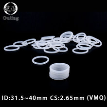 5PCS/lot White Silicon Ring Silicone O ring 2.65mm Thickness ID31.5/32.5/34.5/36.5/37.5/38.7/40mm Rubber ORing Seal Gasket Ring 2024 - buy cheap