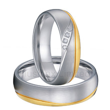 Aliança de titânio anel joias nice artesanal personalizado promessas anéis de casamento 2024 - compre barato