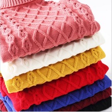 Детские пуловеры для детей, свитер для девочек, зимняя водолазка для мальчиков красного, синего, желтого, черного, белого цветов, дешевая детская одежда 2024 - купить недорого