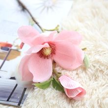 Flores de seda para decoración del hogar, orquídeas, Magnolia, boda 2024 - compra barato