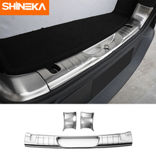 SHINEKA For Jeep Cherokee Car Interior Trunk Bumper Guard Plate Wrap Angle Door Sill Scuff Protect For Jeep Cherokee 2014-2018 2024 - buy cheap