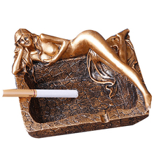 Creative Smoking Resin Beauty Ashtray Home Decor Practical Smoking Accessories European Style Ashtray Ornaments Best Gifts 2024 - buy cheap