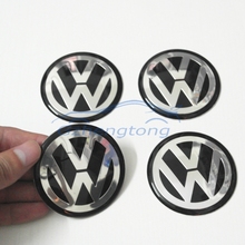 65mm Volkswagen wheel rims center caps cover decal sticker logo sticker for sales 4pcs 2024 - buy cheap