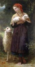 The Shepherdess by William Adolphe Bouguereau paintings For sale Home Decor Hand painted High quality 2024 - buy cheap