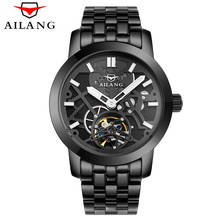 AILANG Stainless Steel Luminous Automatic Mechanical Watches Men Top Brand Luxury Transparent Hollow Skeleton Military Watch 2024 - buy cheap