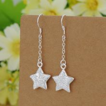 New Arrival Silver Color Star Drop Earrings Fashion Party Dress Jewelry Christmas Gift For Women drop shipping brincos 2024 - buy cheap
